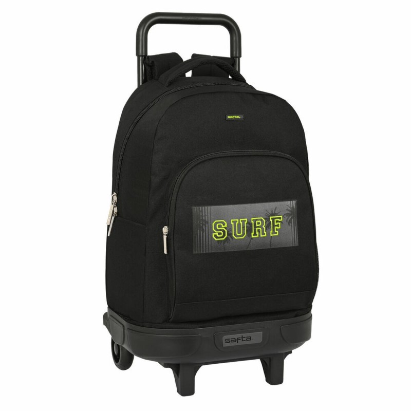 Mochila Escolar con Ruedas Safta Surf Negro (33 x 45 x 22 cm)