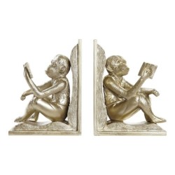 Sujetalibros DKD Home Decor Champán 13 x 12 x 17,5 cm Resina Colonial Mono