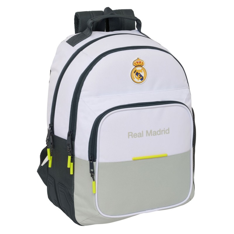 Mochila Escolar Real Madrid C.F. Blanco 32 x 42 x 15 cm