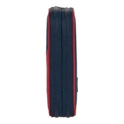Plumier Doble F.C. Barcelona Corporativa Azul Granate 12.5 x 19.5 x 4 cm (28 piezas)