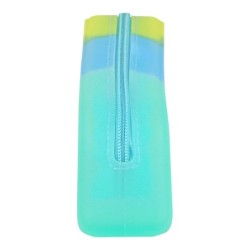 Estuche Escolar Safta Azul Verde Amarillo (18.5 x 7.5 x 5.5 cm)