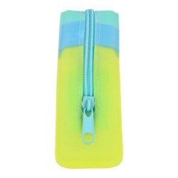 Estuche Escolar Safta Azul Verde Amarillo (18.5 x 7.5 x 5.5 cm)