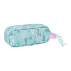 Estuche Escolar Frozen One heart Verde Turquesa 21 x 8 x 6 cm