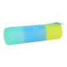 Estuche Escolar Cilíndrico Safta Azul Verde Amarillo (20 x 5 x 5 cm)