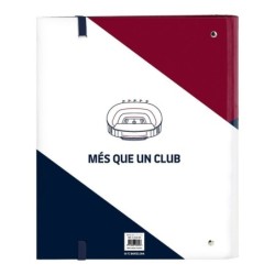 Carpeta de anillas F.C. Barcelona Corporativa A4 Azul Granate (27 x 32 x 3.5 cm) (35 mm)