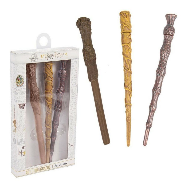 Set de Bolígrafos Harry Potter Marrón (3 pcs) Set de Bolígrafos Harry Potter Marrón (3 pcs)