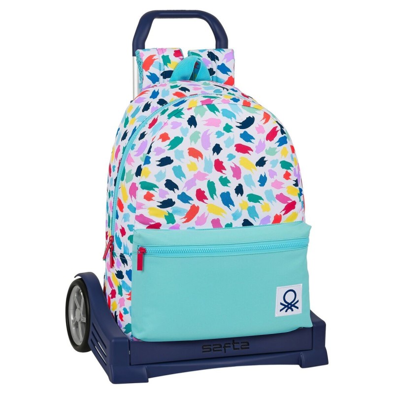 Mochila Escolar con Ruedas Benetton Painting Multicolor