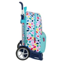 Mochila Escolar con Ruedas Benetton Painting Multicolor