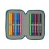 Plumier Doble BlackFit8 M854 Azul 12.5 x 19.5 x 4 cm (28 piezas)
