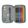 Plumier Doble BlackFit8 M854 Azul 12.5 x 19.5 x 4 cm (28 piezas)