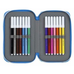 Plumier Doble RCD Espanyol Azul Blanco 12.5 x 19.5 x 4 cm (28 piezas)