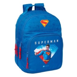 Mochila Escolar Superman Azul 32 x 42 x 15 cm