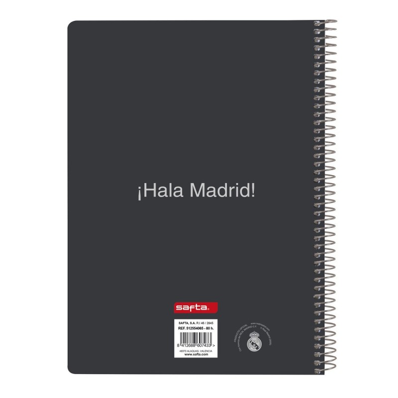 Libreta Real Madrid C.F. Blanco A5 80 Hojas