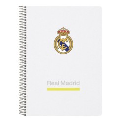 Libreta Real Madrid C.F. Blanco A5 80 Hojas
