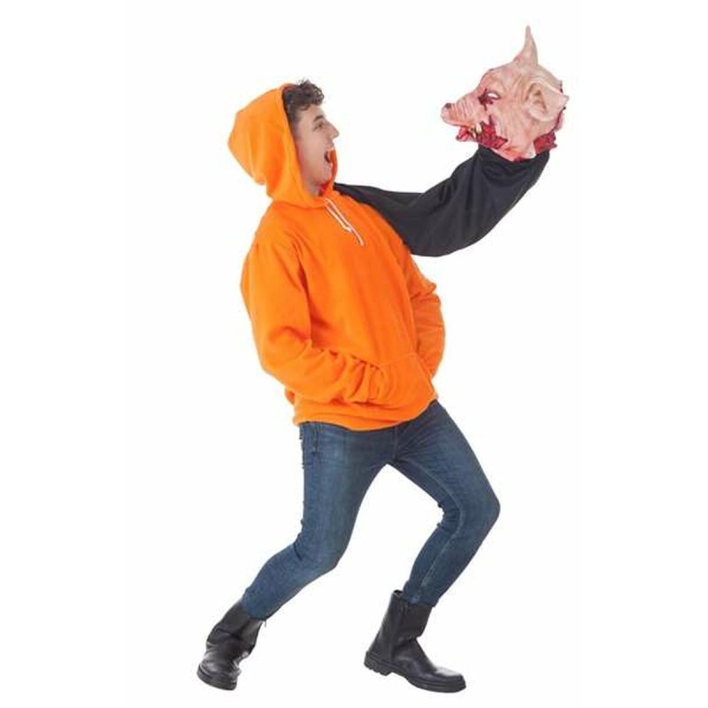 Disfraz para Adultos Halloween Cerdo sudadera Naranja (2 Piezas) Disfraz para Adultos Halloween Cerdo sudadera Naranja (2 Piezas)