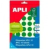Etiquetas adhesivas Apli Verde Círculo 8 Hojas (10 Unidades)