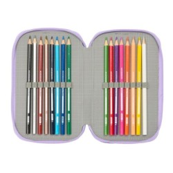 Plumier Triple Frozen Spirit Lila 12,5 x 19,5 x 5,5 cm 37 Piezas