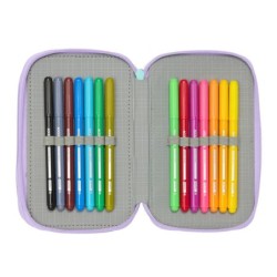 Plumier Triple Frozen Spirit Lila 12,5 x 19,5 x 5,5 cm 37 Piezas