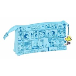Portatodo Snoopy Love Azul claro 22 x 12 x 3 cm