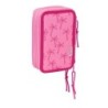 Plumier Triple Lilo & Stitch Chill Rosa Menta 12,5 x 19,5 x 5,5 cm 37 Piezas
