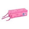 Portatodo Triple Lilo & Stitch Chill Rosa Menta 22 x 8,5 x 6 cm