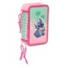 Plumier Triple Lilo & Stitch Ice cream Rosa 12,5 x 19,5 x 5,5 cm 37 Piezas