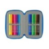 Plumier Triple Batman Azul 12,5 x 19,5 x 5,5 cm 37 Piezas
