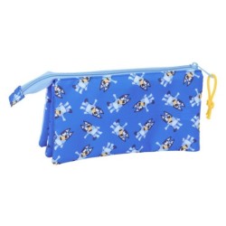Portatodo Triple Bluey Let's play Azul 22 x 12 x 3 cm
