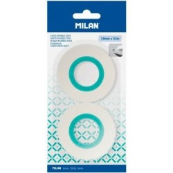 Set de Cintas Adhesivas Milan Transparente 19 mm x 33 m 2 Piezas (12 Unidades)