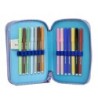 Estuche Escolar con Accesorios Stitch Morado 41 x 58 x 3 cm