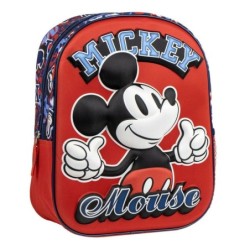 Mochila Escolar Mickey Mouse Rojo 25 x 31 x 10 cm