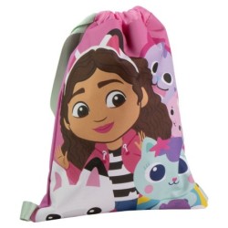 Bolsa Mochila con Cuerdas Gabby's Dollhouse Rosa 27 x 33 x 1 cm