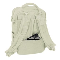 Mochila Escolar Safta Beige Beige