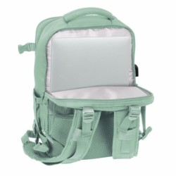 Mochila Escolar Safta Verde pastel Azul