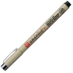 Rotuladores Talens Sakura PIGMA GRAPHIC 1 Negro (12 Unidades)