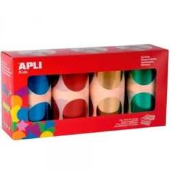 Pegatinas Apli Gomets Multicolor Redondo 4 Piezas (2 Unidades)