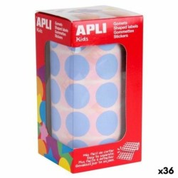 Pegatinas Apli Gomets Azul claro Redondo (36 Unidades)