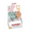 Tijeras Alpino Multicolor Blanco/Naranja Acero Inoxidable 130 mm