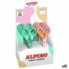 Tijeras Alpino Multicolor Blanco/Naranja Acero Inoxidable 130 mm