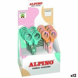 Tijeras Alpino Multicolor Blanco/Naranja Acero Inoxidable 130 mm