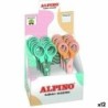 Tijeras Alpino Multicolor Blanco/Naranja Acero Inoxidable 130 mm