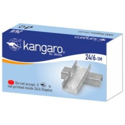 Grapas Kangaro 24/6 6 mm 1000 Piezas (20 Unidades)