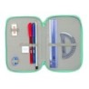 Portatodo Triple Bluey Sisters Verde Agua 12,5 x 19,5 x 5,5 cm 37 Piezas