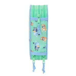 Portatodo Triple Bluey Sisters Verde Agua 12,5 x 19,5 x 5,5 cm 37 Piezas