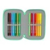 Portatodo Triple Bluey Sisters Verde Agua 12,5 x 19,5 x 5,5 cm 37 Piezas