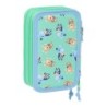 Portatodo Triple Bluey Sisters Verde Agua 12,5 x 19,5 x 5,5 cm 37 Piezas