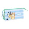 Portatodo Triple Bluey Sisters Verde 22 x 12 x 3 cm