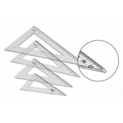 Cartabón Faibo Transparente 30 cm (20 Unidades)
