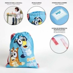 Bolsa Mochila con Cuerdas Bluey Azul 27 x 33 cm