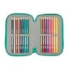 Plumier Triple Real Betis Balompié Aguamarina 12,5 x 19,5 x 5,5 cm 37 Piezas